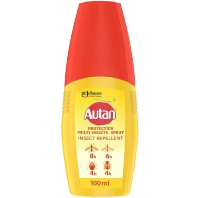Image of Autan Mosquito &amp; Insect Repellent Pump Spray, Travel Essentials, Suitable For Kids, DEET Free Formula, Up to 8 Hours Protection against Mosquitoes, Biting Flies and Ticks, 100 ml