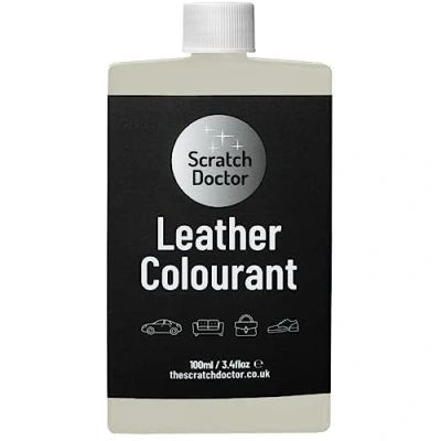 Image of Scratch Doctor Leather Colourant Restore &amp; Repair Faux Vinyl Paint for Furniture Sofas Car Seats Shoes Handbags (Cream, 100ml)
