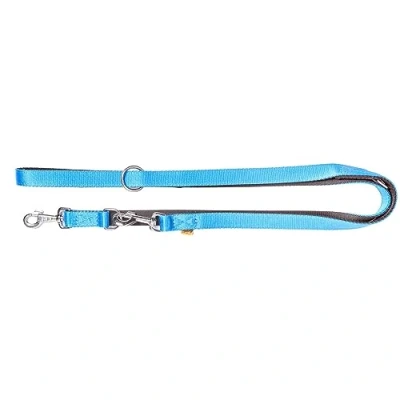 Image of Dingo Dog Leash Blue with Black Contrast Handmade Adjustment 14674