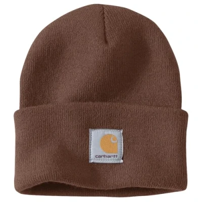 Image of Carhartt Knit Cuffed Beanie Hat, Brown, One Size