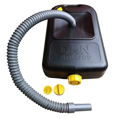 Image of DKN LEISURE 10L Black Waste Water Container with Flexible Hose for Campervans RV