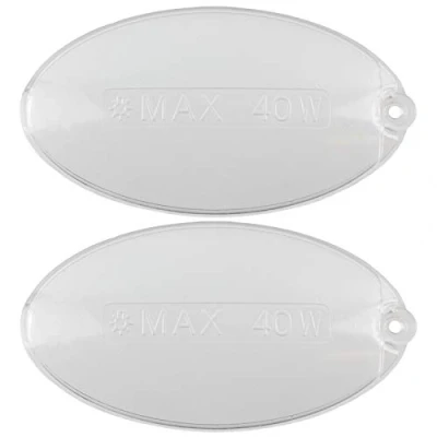 Image of SPARES2GO Light Diffuser Lamp Bulb Cover compatible with Electrolux Cooker Hood EFG EFP GI LFG (Pack of 2)