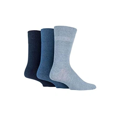 Image of 6 Pairs Mens Sockshop Diabetic Gentle Grip Socks 11 UK 39 45 EUR see variations ..., x RG53 Blue, Shoe Size