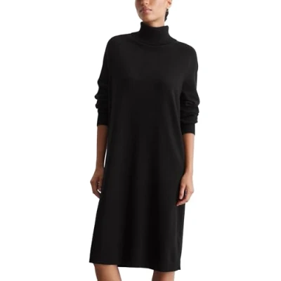 Image of Marc O&#039;Polo Denim Dress LONG Sleeve Turtle NECK Jumper dress, Women&#039;s, Size: XL, Black