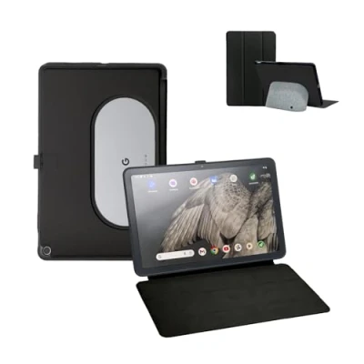 Image of Penoval Google Pixel Tablet Case 11 inch (2023), Silicone Cover Case, Adjustable Viewing Angle, Easy Carry on, Protective Compatible with Charging Speaker Dock (Black)