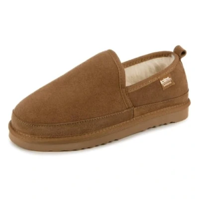 Image of Isotoner Mens Real Suede Full Back Slipper