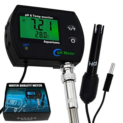 Image of 2 in 1 Combo pH &amp; Temperature Meter Water Quality Tester Replaceable BNC Electrode for Aquariums Hydroponics Tanks Aquaculture Laboratory