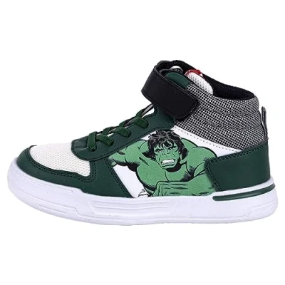 Image of MARVEL Hulk High Top Sneakers, Green, 1 UK