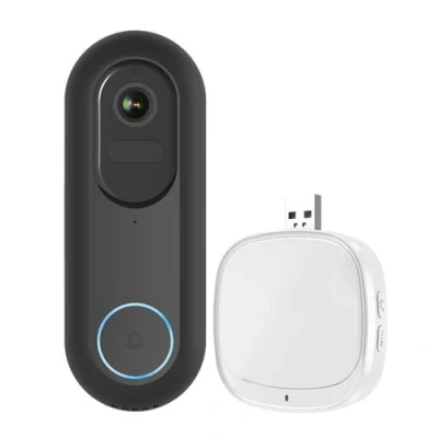 Image of Ener J 1080P Wired &amp; Wireless Video Doorbell Kit with 5200mah Battery USB Foldable Chime