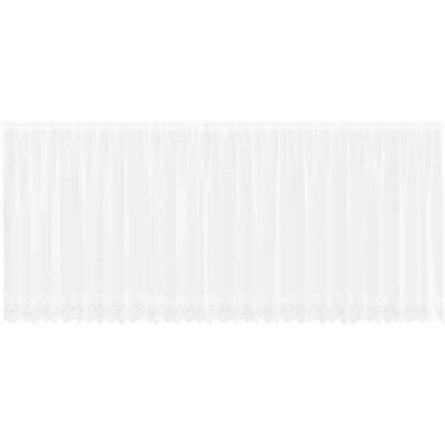 Image of vidaXL Curtains with Floral White 600 x 140 cm Polyester