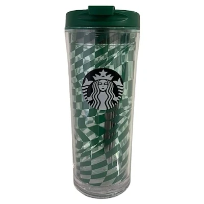 Image of STARBUCKS Plastic Tumbler Madison Grid Core 16oz Reusable Cup Grande