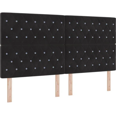 Image of Led Headboard Black 90 cm Velvet Vidaxl