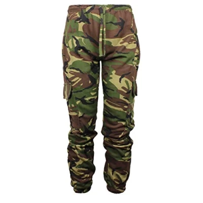 Image of HS Distributors Mens Camouflage Camo Joggers Jogging Bottom Army Military Trousers Woodland XX Large