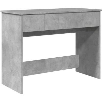 Image of vidaXL Dressing Table with Mirror Concrete Grey 100x45x76 cm