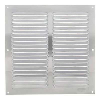 Image of Amig Square Aluminium Ventilation Grille with Mosquito Net for Air Outlets Ideal Ceilings Dimensions: 250 x mm Colour: Silver