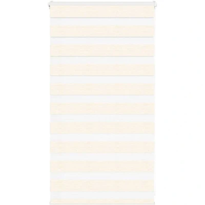 Image of vidaXL Zebra Blind Marble Beige 85x100 cm Fabric Width 80.9 Polyester