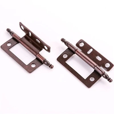 Image of 20x Antique Brass Finial Cranked Hinges 50mm/2&quot; Offset Flush
