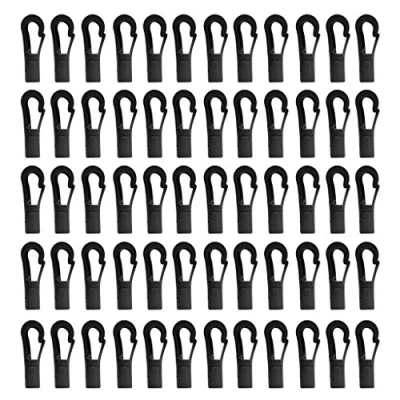 Image of MagiDeal 60 Pcs Plastic/Elastic Rope/Shock Cord Hook for 4 or 5mm Shock