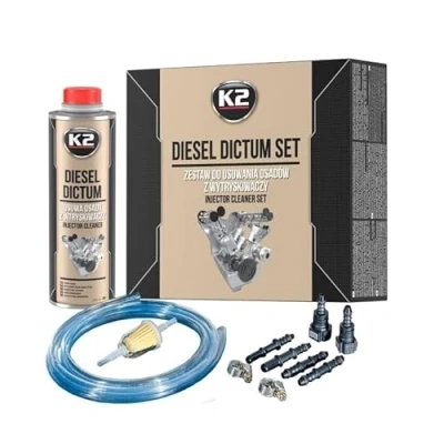 Image of K2 Diesel DICTUM Injector Cleaner Set Removes Dirt Deposits Injection Nozzle Flush 500ML