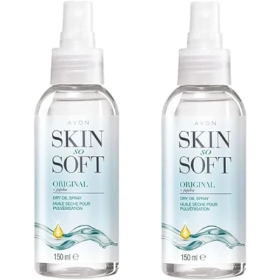 Image of 2 x Avon Standard Skin So Soft Dry Oil Spray 150ml, Formulated with Jojoba and Vitamin E to Lock in Moisture, 150ml