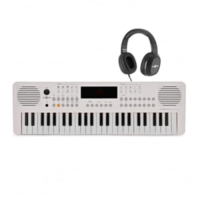 Image of 49 Mini Keys Portable Keyboard with Headphones Silent Practice for Beginners VISIONKEY 2, White