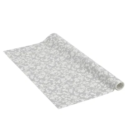 Image of Venilia Adhesive Film, Cirrus Grey Flower Ornaments, 45 cm x 1.5 m, Thickness 95μ, Self Furniture Decorative Wallpaper, Kitchen Phthalate Free, Made in EU