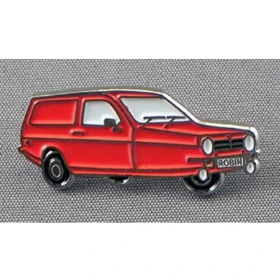 Image of Metal Enamel Pin Badge Brooch Reliant Robin Red