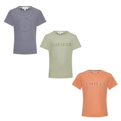 Image of LeMieux Young Rider Arianna Childrens T Shirt Sherbert 11 12 Years