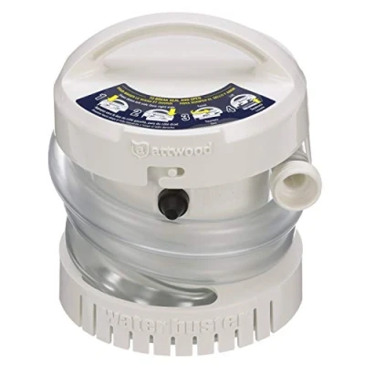 Image of Attwood 4140 4 WaterBuster® Portable Pump, Submersible, Battery Powered, 200 GPH, 42 Inch Hose, 5 ¼ Diameter