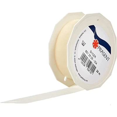 Image of C.E. Pattberg Sheer Organza Ribbon Cream, 27 Yards Gift Wrap Ribbon, 1 inch Width, Accessories for Decoration &amp; Handicrafts, Presents, Every Occasion