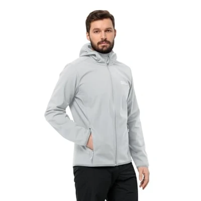 Image of Jack Wolfskin Men&#039;s Bornberg Hoody M Softshell Jacket, Cool Grey, XXX Large