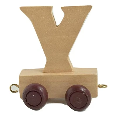 Image of Childrens Personalised Wooden Alphabet Letter Train A Z Name Set All Letters Available (Letter Y)