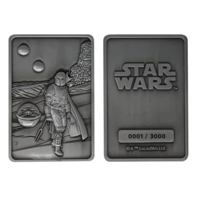 Image of Star Wars K 005 Mandalorian &amp; Baby Yoda Limited Edition Metal Collectible,Multi colord,9.10 x 12.50 cms