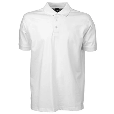 Image of Tee Jays Mens Luxury Stretch Short Sleeve Polo Shirt White Small