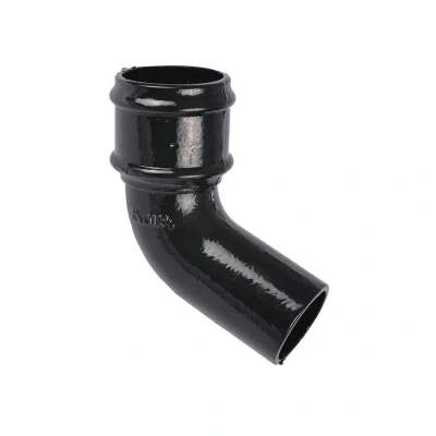Image of Saint Gobain Classical Plus Cast Iron Downpipe 112.5dg Bend 65mm Black Pam Building Products