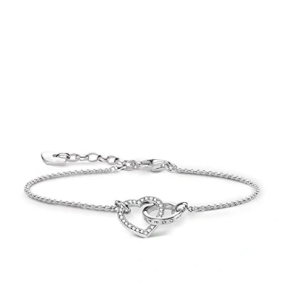 Image of Thomas Sabo Women Bracelet Forever Together Heart Zirconia 925 Sterling Silver A1648 051 14 L19v
