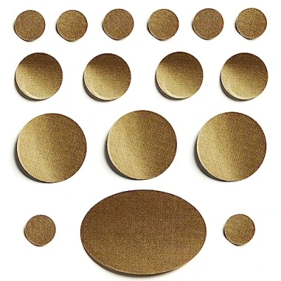 Image of PERFECT PATCH KIT Self Adhesive Down Jacket Repair Patches Waterproof, Tear Resistant, Pre Cut Nylon 16 Piece Set for Coats, Sleeping Bags, Tents, &amp; Outdoor Gear Gold