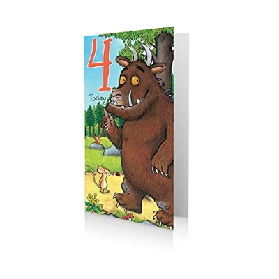 Image of The Gruffalo GR021 &quot;4th&quot; Birthday Card,Multi,232x128mm