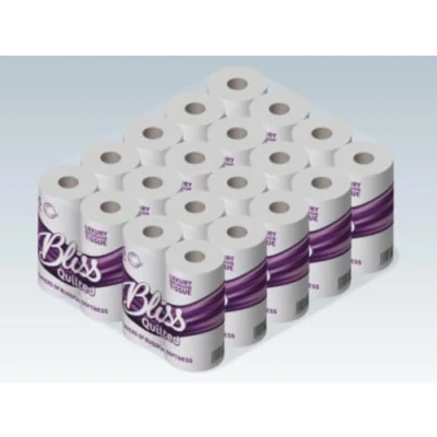 Image of indigo Bliss Quilted Luxury Bathroom Tissue 40 Toilet Rolls 3 Ply of Blissful Softness Ultimate Comfort for a Luxurious Experience 4 x10 Pack =