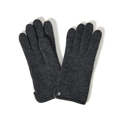 Image of Roeckl Women&#039;s Klassischer Walkhandschuh Gloves, Black (Anthracite 090), 6.5