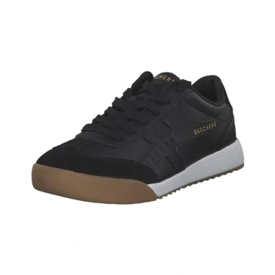 Image of Skechers Men&#039;s Zinger MANZANILLA TOTALE Trainers, Black Duraleather/Suede, 9.5 UK