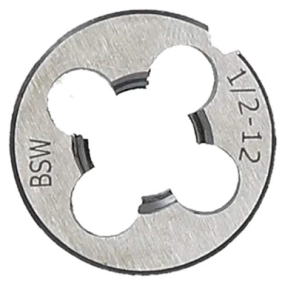 Image of 1/2&quot; x 12 BSW Whitworth 25mm Circular Die Tungsten Steel Thread Cutter