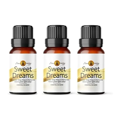 Image of Aroma Energy Sweet Dreams Essential Oil Blend 30ml (3 x 10ml Bottles) Contains Lavender, Ylang &amp; Chamomile 100% Pure Natural