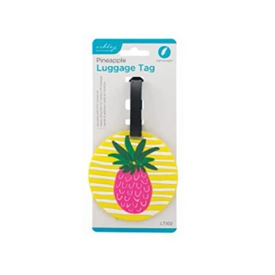 Image of Fun Novelty Lightweight Soft PVC Material Pineapple Luggage Tag
