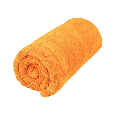 Image of Xtremeauto MEGA Car Drying Towel Twisted Loop Extra Large Microfiber 1400GSM 90x60cm, Bright Orange, Super Absorbent for Detailing, Streak Free Premium Thick Material