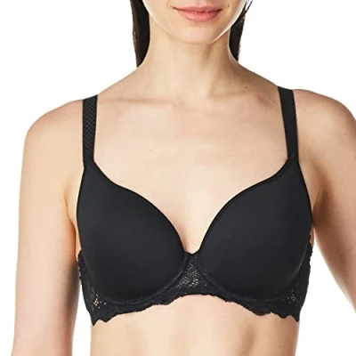 Image of Simone Perele Women&#039;s T Shirt Bra Opaque, Black, 32D