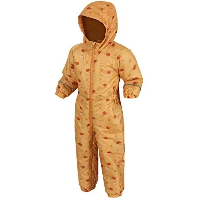 Image of Regatta Printed Splat II Waterproof Breathable Lightweight Durable Water Repellent Finish All In 1S Mineral Yellow, 12 18 months