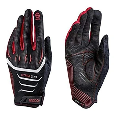 Image of SparcoGaming Hypergrip breathable gaming glove, Black/Red, size 11