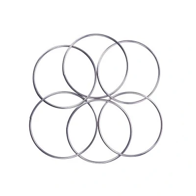 Image of Chinese Linking Rings Set of 6 Metal Magic Tricks Professional Stage Trick Classic Party Show Gimmick Illusion Toy