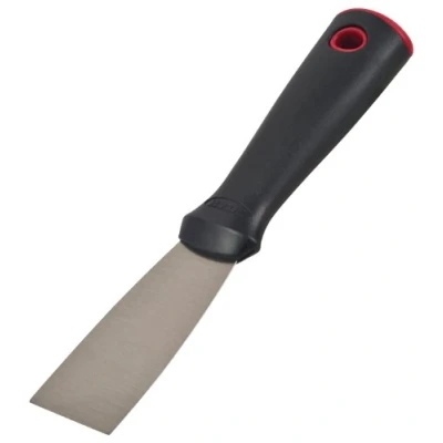 Image of Hyde Tools 4101 1 1/2&quot; Putty Knife Flexible High Carbon Steel Blade is Tempered and Satin Finished Handle Reinforced Polypropylene Solvent Resistant